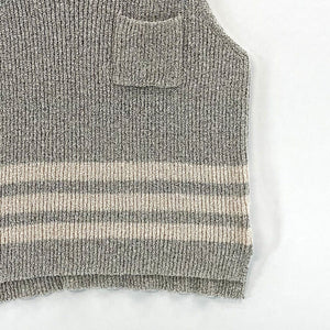 Lush Women's Tank Top Ribbed Knit Stretch Pink Stripes Heather Gray Size M