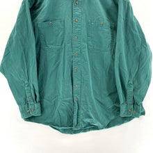 Vintage Men's Button Down Shirt Outdoor Workwear Faded Green Size 2XLT