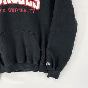 Champion Men's Hoodie Sweater Nicholls State University Sports Black Size S