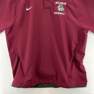 Nike Dri Fit Men's Coaches Jacket Muldrow Baseball Bulldog Maroon Red Size XL