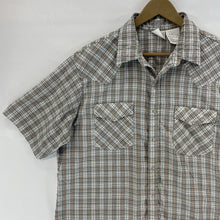 Men's Gray Plaid Shirt USA L