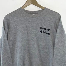 Hanes Men's Graphic Sweatshirt Monitor Mallards Souvenir Cozy Vtg Gray Size M