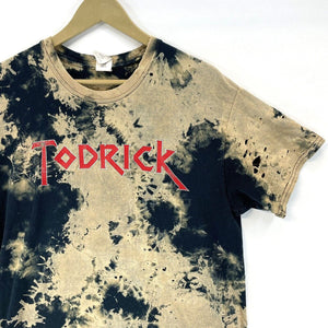 Gildan Men's Graphic T Shirt Todrick Pop Rap Distressed Bleach Dye Black Size L