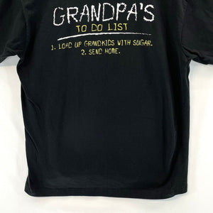 Worlds Greatest Dad Men's T Shirt Grandpa To Do List Funny Souvenir Black Size L