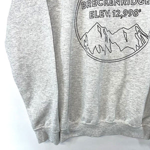 Gildan Women's Cozy Graphic Sweatshirt Breckenridge CO Mountain Gray Size S