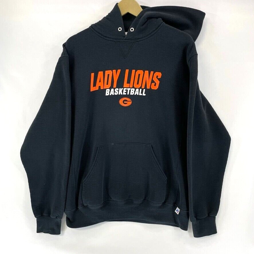 Russell Athletic Men's Sweater Hoodie Lady Lions Basketball Sports Black Size L