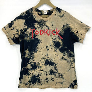 Gildan Men's Graphic T Shirt Todrick Pop Rap Distressed Bleach Dye Black Size L