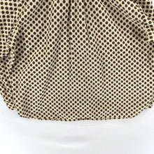 Liz Claiborne Women's Blouse Light Button Up Sunflower Polka Dot Beige Size 20