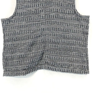 Christopher & Banks Women's Open Vest Nautical Knit Heather Blue White Size XL