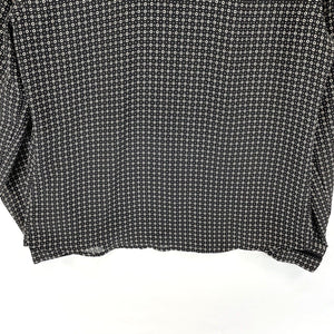 Norton McNaughton Women's Button Up Blouse Sheer Light Polka Dot Black Size 6