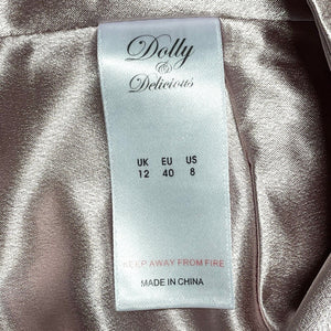 Dolly Delicious Women's Bra Top Sheer Sweetheart Neck Crop Light Pink Size 8