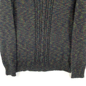 Laura Scott Women's Sweater Cozy Knit Scoop Neck Multicolor Black Size L