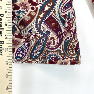 Chic Paisley Purple Blouse Size S