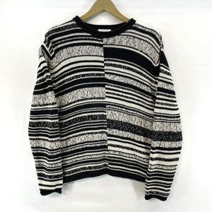 Christopher Banks Black White Striped Sweater XL