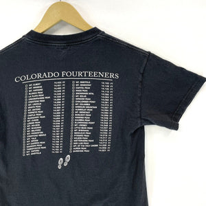 Delta Men's T Shirt Colorado Fourteeners Mountain Expedition Vtg Black Size S