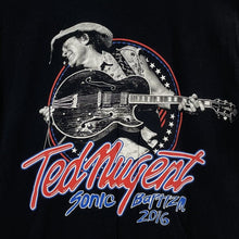 Alstyle Men's Graphic T Shirt Ted Nugent Sonic Baptizm 2016 Tour Black Size M