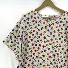 Kathie Lee Women's Polka Dot Blouse Sheer Flowy Office Vtg Beige Size XL