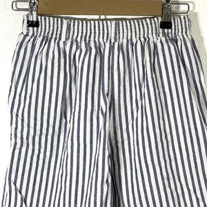 ILIO Women's Nautical Shorts Hight Waist Lightweight Striped Blue White Size M