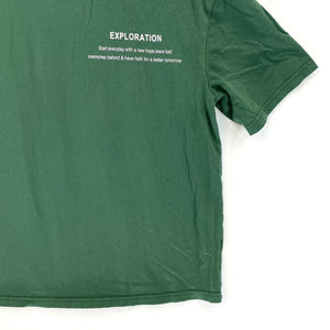 Men's Soft Graphic T Shirt Exploration Hopeful Quote Outdoor Green Size M