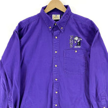 Blue Pointe Men's Button Up Shirt FHS Band Bulldogs Embroidery Purple Size M