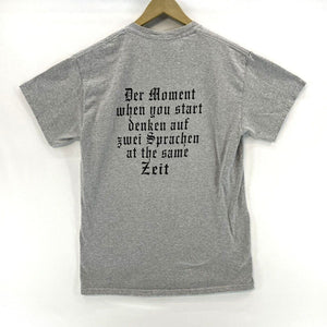 Gildan Men's Graphic T Shirt German Quote Irh Kann' Deutsch Gray Size M