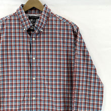 Banana Republic Men's Soft Wash Shirt Plaid Button Up Blue Red Tall Size 16-16.5