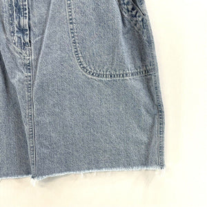 Christopher & Banks Women's Denim Mini Skirt Frayed Cutoff Cowgirl Blue Size 10