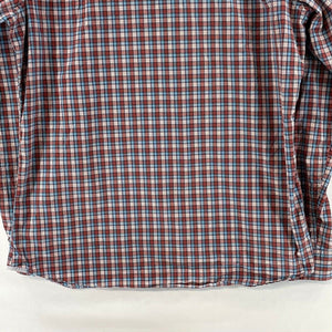 Banana Republic Men's Soft Wash Shirt Plaid Button Up Blue Red Tall Size 16-16.5