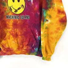 Retro Vision Women's Tie Dye Hoodie Fudge Smiley Face Mackinac Island Size S