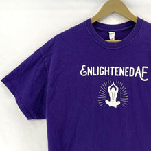 Gildan Men's T Shirt Enlightened AF Woke Yoga Meditation Souvenir Purple Size XL