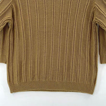 Blair Women's Knit Top Ribbed Lightweight Sweater Cozy VTG Camel Brown Size M