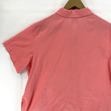 Sue Scott Women's Button Up Blouse Pleated Lightweight Sheer Pink Size 18W