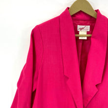 GW Division of Graff Women's Blazer One Button Pockets Made USA Vtg Pink Size 14