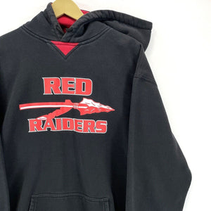 GTM Men's Hoodie Athletic Sweater Red Raiders Sport Arrow Oversized Black Size M