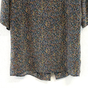 Helene St Marie Women's Flowy Blouse Graffiti 80's 90's Made USA Vtg Size 10