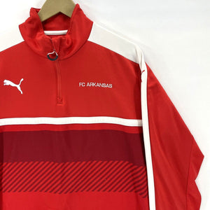 Puma Men's 1/4 Quarter Zip Pullover Dry Cell Futbol Club Arkansas Red Size 2XL