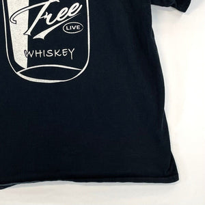 Gildan Men's Graphic T Shirt Free Live Whiskey Mason Jar Souvenir Black Size L