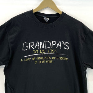 Worlds Greatest Dad Men's T Shirt Grandpa To Do List Funny Souvenir Black Size L