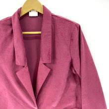 Haband Women's Blazer One Button Soft Suede Pockets Made USA Vtg Pink Size S