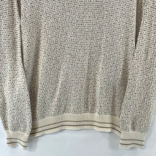 Carmel Women's Cozy Knit Sweater Golf Stitching Vtg Made USA Beige Size L