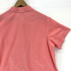 Sue Scott Women's Button Up Blouse Pleated Lightweight Sheer Pink Size 18W