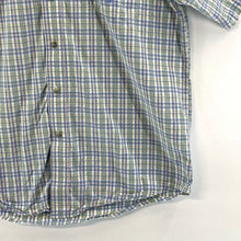 Twenty X Wrangler Men's Button Up Shirt Pastel Plaid Blue Green Vtg Size L