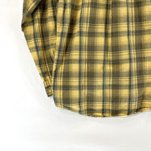 Red Head Men's Plaid Button Up Shirt Lightweight Workwear Yellow Blue Size S