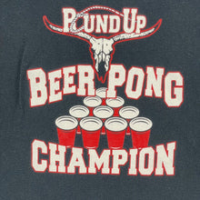 Gildan Men's T Shirt Round Up Beer Pong Champion Black Size L