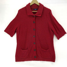 Chaps Women's Sheer Knit Cardigan Red Size L