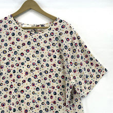 Kathie Lee Women's Polka Dot Blouse Sheer Flowy Office Vtg Beige Size XL