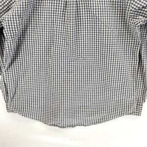 Wrangler Men's Plaid Button Up Shirt Rugged Wear Outdoor Blue White Size L