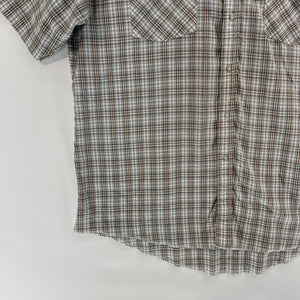 Pearl Snap Western Shirt Gray L