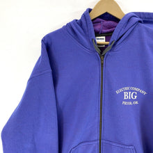 Gildan Men's Full Zip Hoodie BIG Electric Pryor OK Workwear Purple Size L