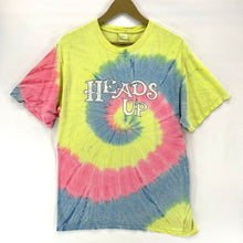 Port Co Men's T Shirt Heads Up Lambert's Cafe MO Tie Dye Blue Pink Yellow Size L